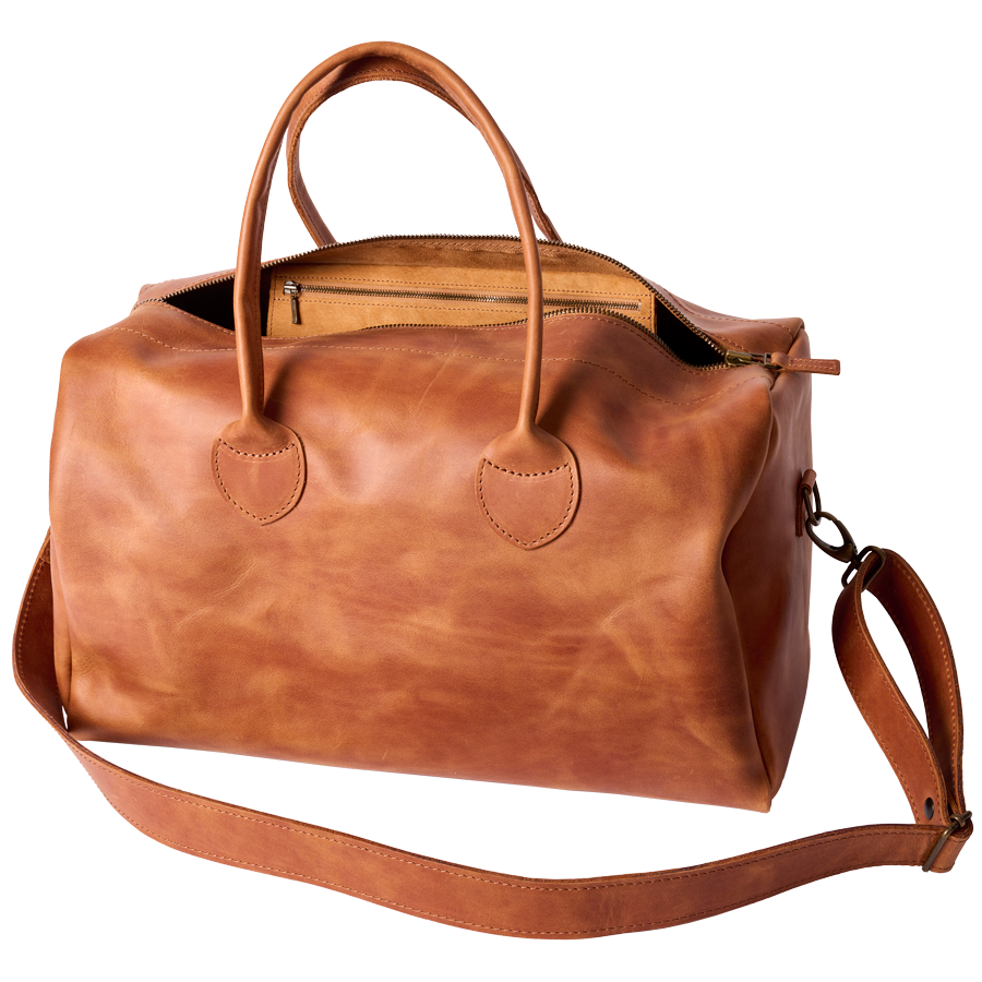 Leather travel handbag deals
