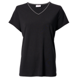 Women's Black  V-Neck T-Shirt