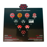 Set of 10 Massey Ferguson Logo Pins – Collector’s Display
