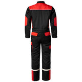 MF Black and Red Overall with Double Zip