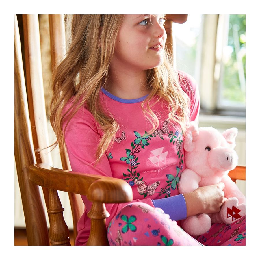 Massey Ferguson Pink Pyjamas X993310029 clothing Kids kids clothing merchandise pyjamas Massey Parts Martin s Garage