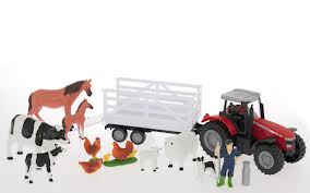 MF 8600 Tractor and Trailer Playset | Massey Parts | Martin's Garage 